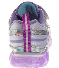 Josmo Girls' Disney Frozen Glitter Iridescent Accent Light-Up Sneakers (Infant)