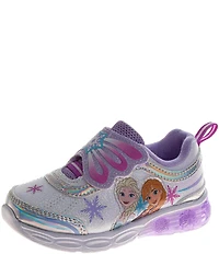 Josmo Girls' Disney Frozen Glitter Iridescent Accent Light-Up Sneakers (Infant)