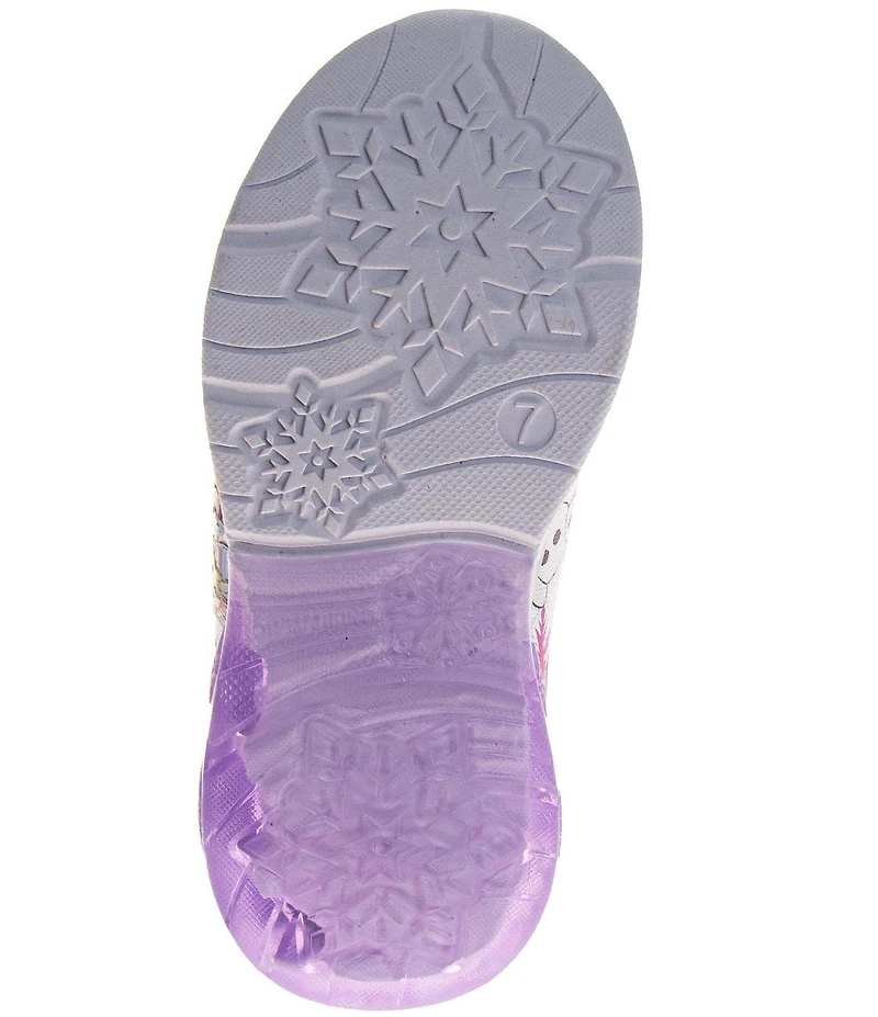 Josmo Girls' Disney Frozen Glitter Iridescent Accent Light-Up Sneakers (Toddler)