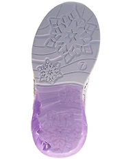 Josmo Girls' Disney Frozen Glitter Iridescent Accent Light-Up Sneakers (Toddler)