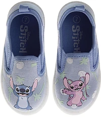 Josmo Girls' Disney Stitch Mismatch Canvas Light-Up Slip-On Sneakers (Infant)