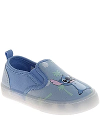 Josmo Girls' Disney Stitch Mismatch Canvas Light-Up Slip-On Sneakers (Infant)
