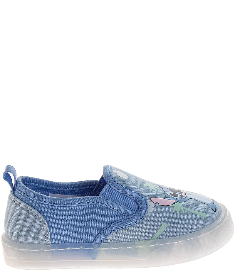 Josmo Girls' Disney Stitch Mismatch Canvas Light-Up Slip-On Sneakers (Infant)