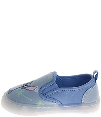 Josmo Girls' Disney Stitch Mismatch Canvas Light-Up Slip-On Sneakers (Infant)