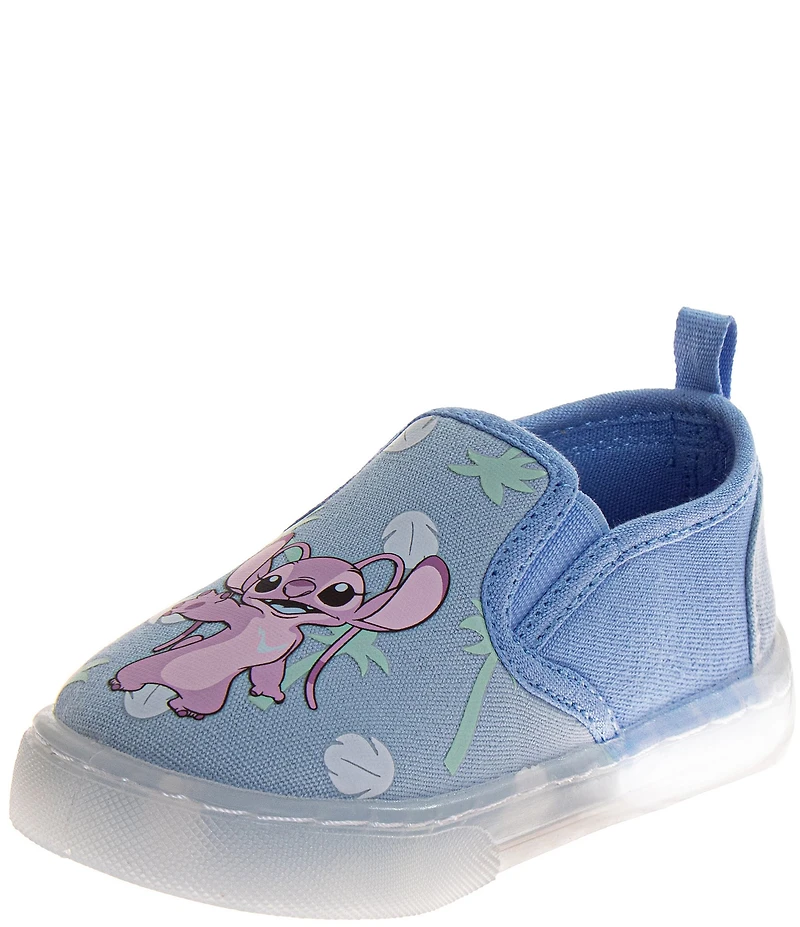 Josmo Girls' Disney Stitch Mismatch Canvas Light-Up Slip-On Sneakers (Infant)