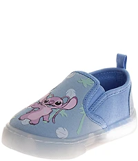 Josmo Girls' Disney Stitch Mismatch Canvas Light-Up Slip-On Sneakers (Infant)