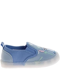 Josmo Girls' Disney Stitch Mismatch Canvas Light-Up Slip-On Sneakers (Toddler)