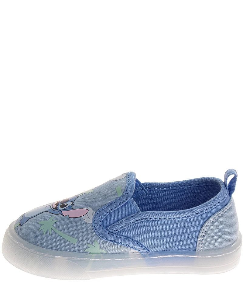 Josmo Girls' Disney Stitch Mismatch Canvas Light-Up Slip-On Sneakers (Toddler)