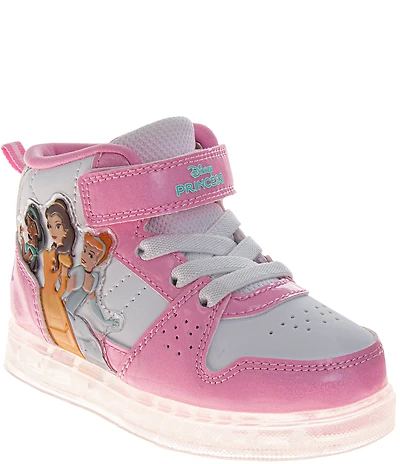 Josmo Girls' Disney Princess Light-Up High-Top Sneakers (Toddler)