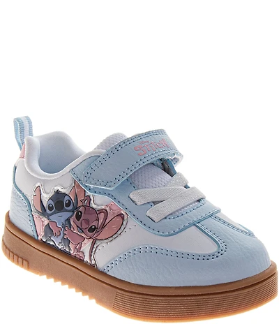 Josmo Girls' Disney Stitch Hook-and-Loop Gum Sole Sneakers (Toddler)