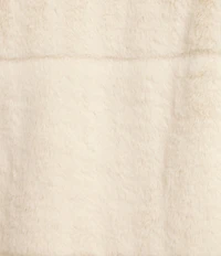 Jou Jou Faux Fur Notched Collar Crop Jacket