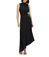 JS Collections Andrea Cocktail Dress With Side Floral Embellishment