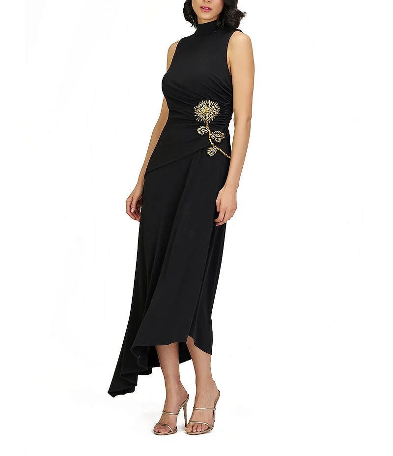 JS Collections Andrea Cocktail Dress With Side Floral Embellishment