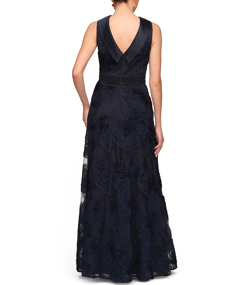 JS Collections Anna Soutache Sleeveless A Line Gown