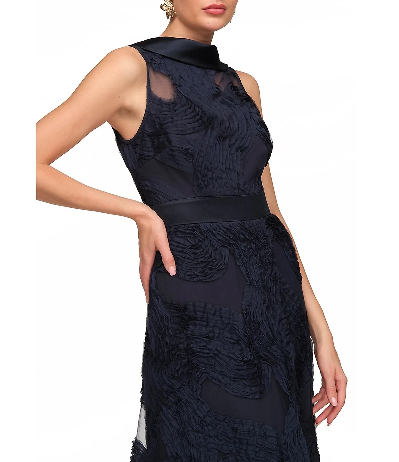 JS Collections Anna Soutache Sleeveless A Line Gown