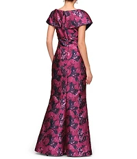 JS Collections Aurelia Floral Jacquard Mermaid Gown