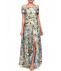 JS Collections Carissa A Line Floral Gown