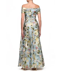 JS Collections Carissa A Line Floral Gown