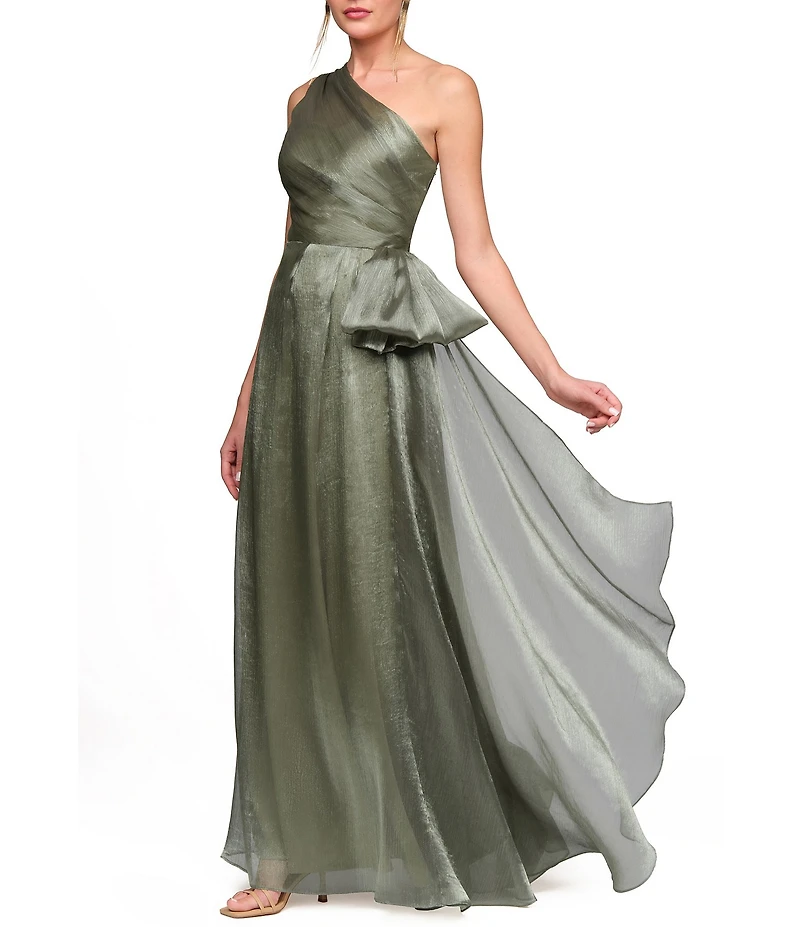 JS Collections Kairi One Shoulder Organza Gown