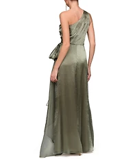 JS Collections Kairi One Shoulder Organza Gown