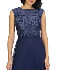 JS Collections Keira Mixed Soutache Gown