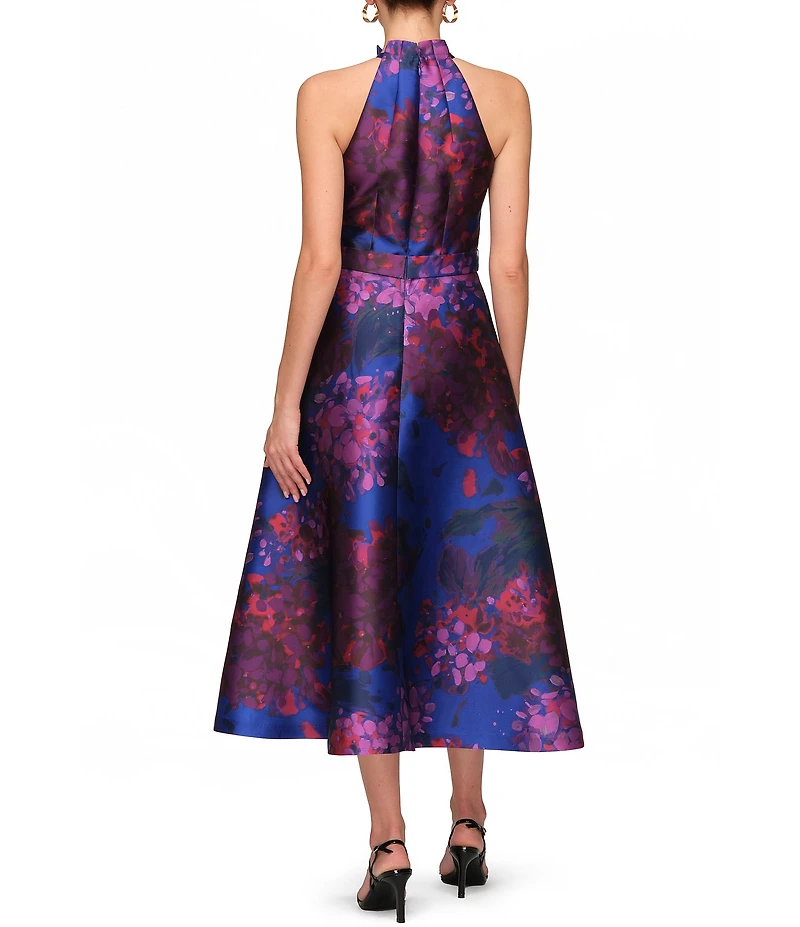 JS Collections Naomi Halter Mikado A Line Midi Dress