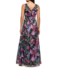 JS Collections Philipa Floral Organza A Line Gown