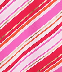 Jude Connally Bernadette Umbrella Stripe Print High Halter Neck Sleeveless Maxi Dress