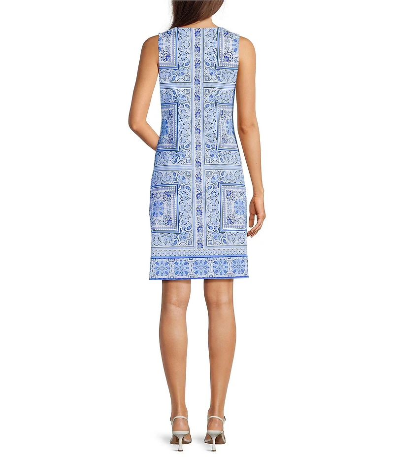 Jude Connally Beth Jude Cloth Palace Tapestry Print Crew Neck Sleeveless Shift Dress