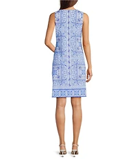 Jude Connally Beth Jude Cloth Palace Tapestry Print Crew Neck Sleeveless Shift Dress