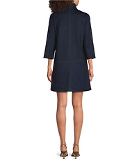 Jude Connally Callie Point Collar 3/4 Sleeve Denim Dress