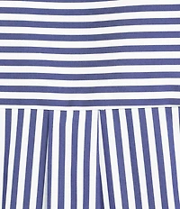 Jude Connally Carter Stripe Print Point Collar Short Sleeve Shirt Dress