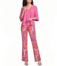 Jude Connally Cassie Jude Cloth V-Neck 3/4 Ruffle Sleeve Top