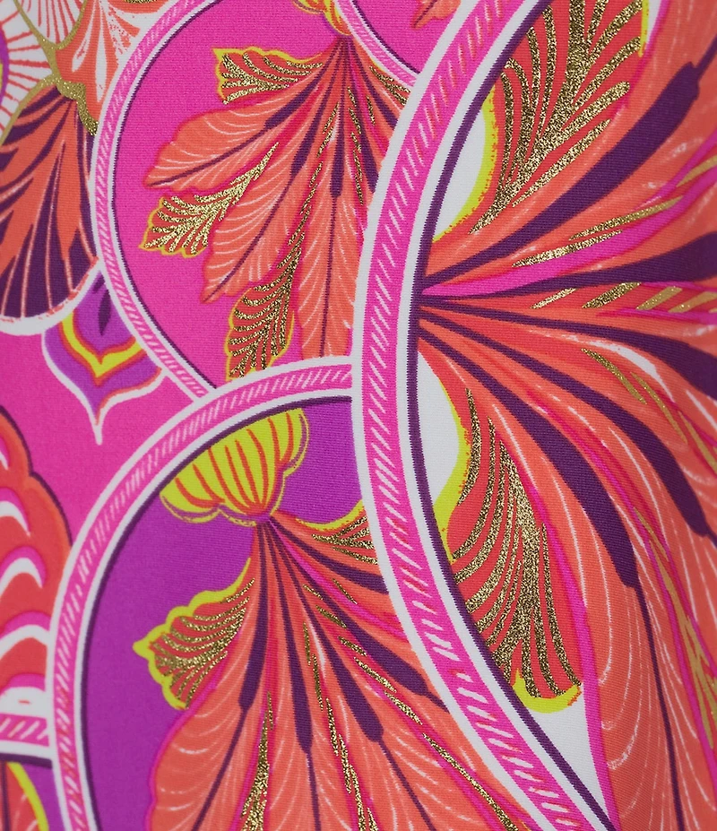 Jude Connally Ella Stained Glass Print Jude Cloth Knit Short Sleeve Crew Neck T-Shirt Dress