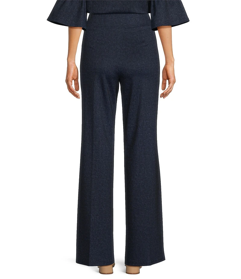 Jude Connally Elliott Stretch Knit Denim Coordinating Wide Leg Pull-On Pants