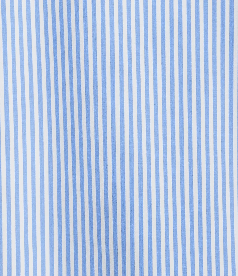 Jude Connally Finley Pinstripe Print Point Collar Bracelet Sleeve Shift Dress