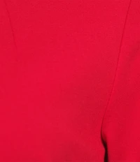 Jude Connally Franca Ponte Round Neck 3/4 Sleeve Feather Cuff Dress