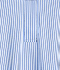 Jude Connally Hadley Pinstripe Print Jude Cloth Knit Point Collar Long Split Roll Cuff Sleeve Coordinating Tunic