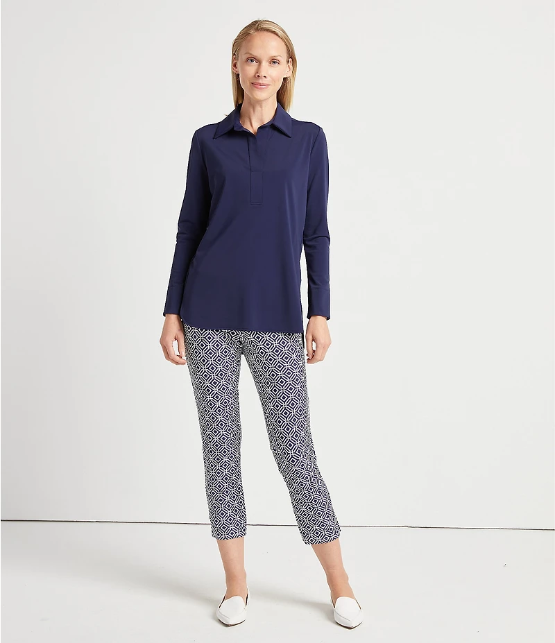 Jude Connally Hadley Long Roll-Tab Sleeve Point Collar High-Low Tunic