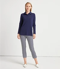 Jude Connally Hadley Long Roll-Tab Sleeve Point Collar High-Low Tunic