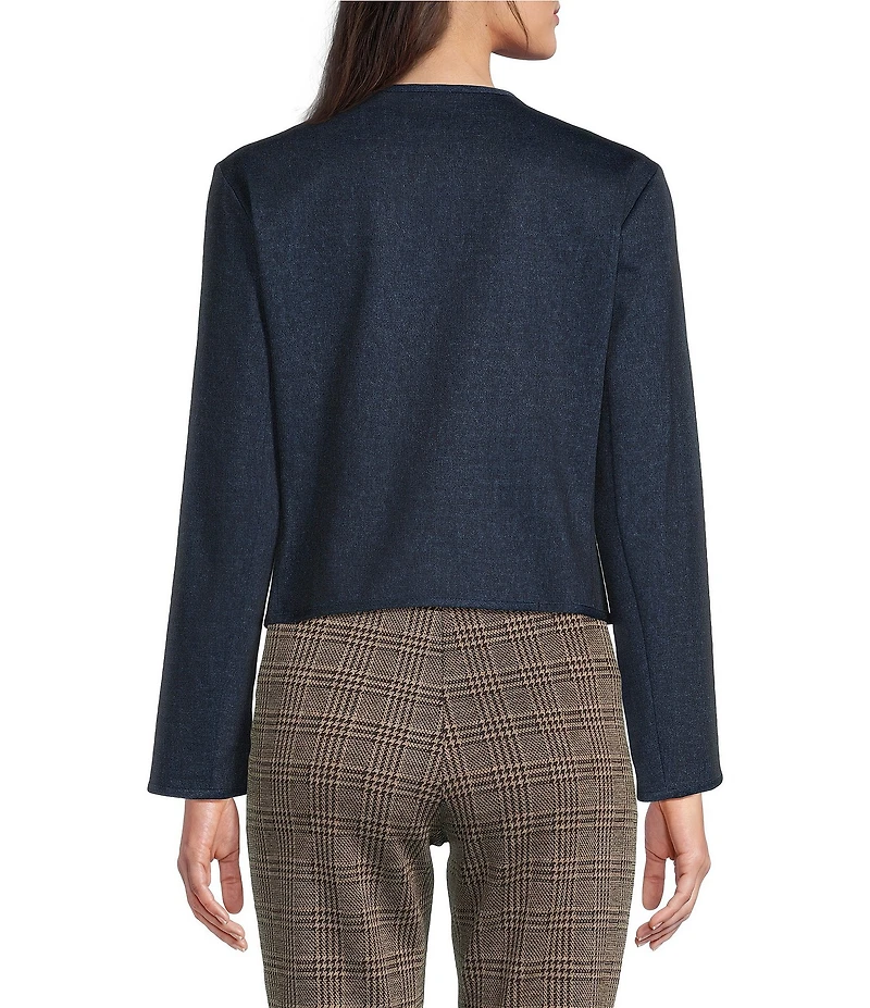 Jude Connally Hope Denim Round Neck Long Sleeve Gold Button Jacket