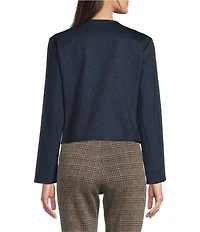 Jude Connally Hope Denim Round Neck Long Sleeve Gold Button Jacket