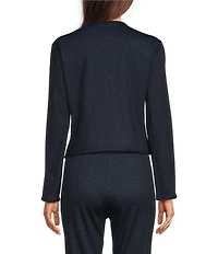 Jude Connally Hope Denim Round Neck Long Sleeve Gold Button Jacket