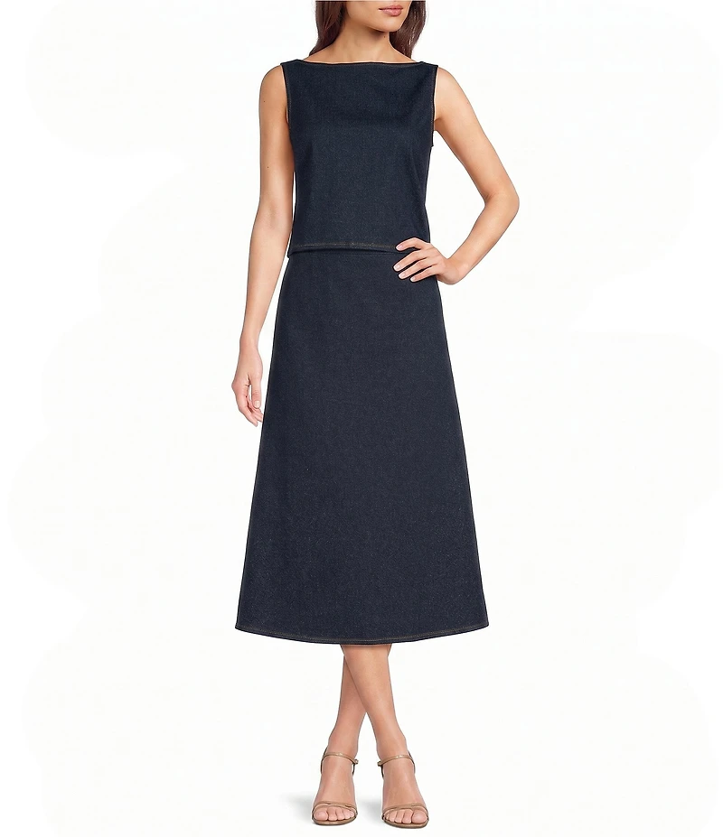 Jude Connally Jeanette Denim A-Line Midi Skirt