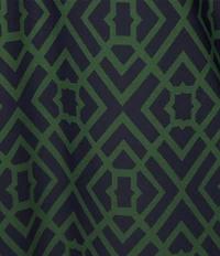 Jude Connally Kerry Garden Lattice Loden Print Split V-Neck 3/4 Bell Sleeve Knit Shift Dress