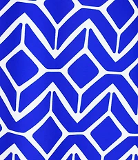 Jude Connally Kristen Seaglass Print Jude Cloth Stretch Knit Wrinkle-Free Split V-Neck Sleeveless A-Line Midi Dress