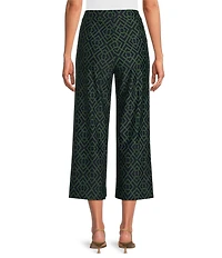 Jude Connally Lolly Garden Lattice Print Coordinating Lightweight Jude Cloth Wide Leg Crop Pants