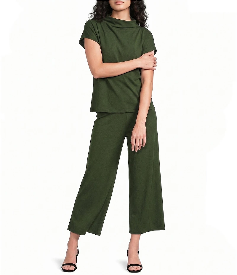 Jude Connally Lolly Garden Solid Coordinating Lightweight Jude Cloth Wide Leg Crop Pants