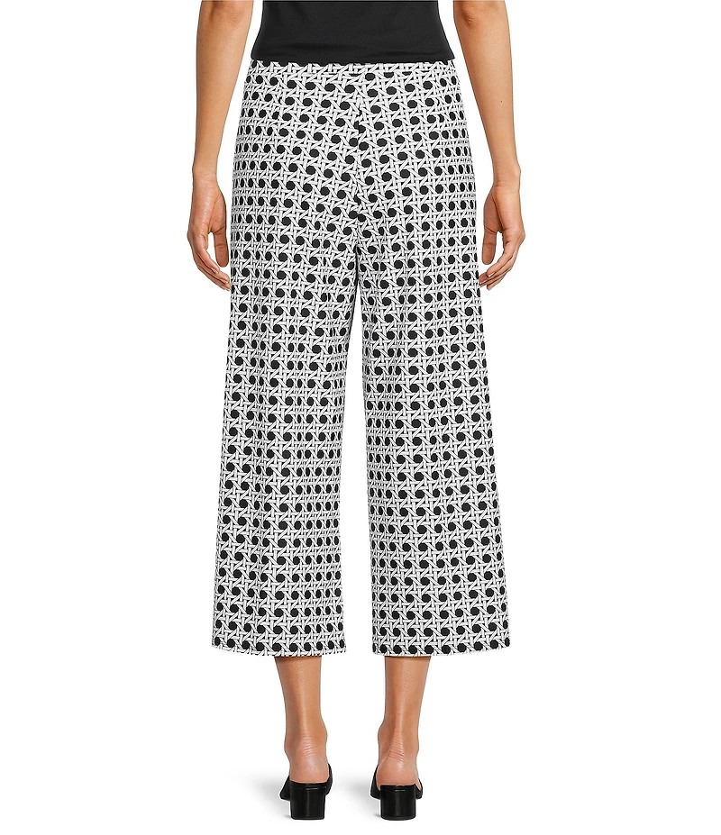 Jude Connally Lolly Pebble Rattan Black Print Coordinating Lightweight Jude Cloth Wide Leg Crop Pants