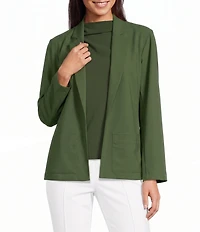 Jude Connally Mindy Notch Lapel Long Sleeve Jude Cloth Knit Open-Front Blazer